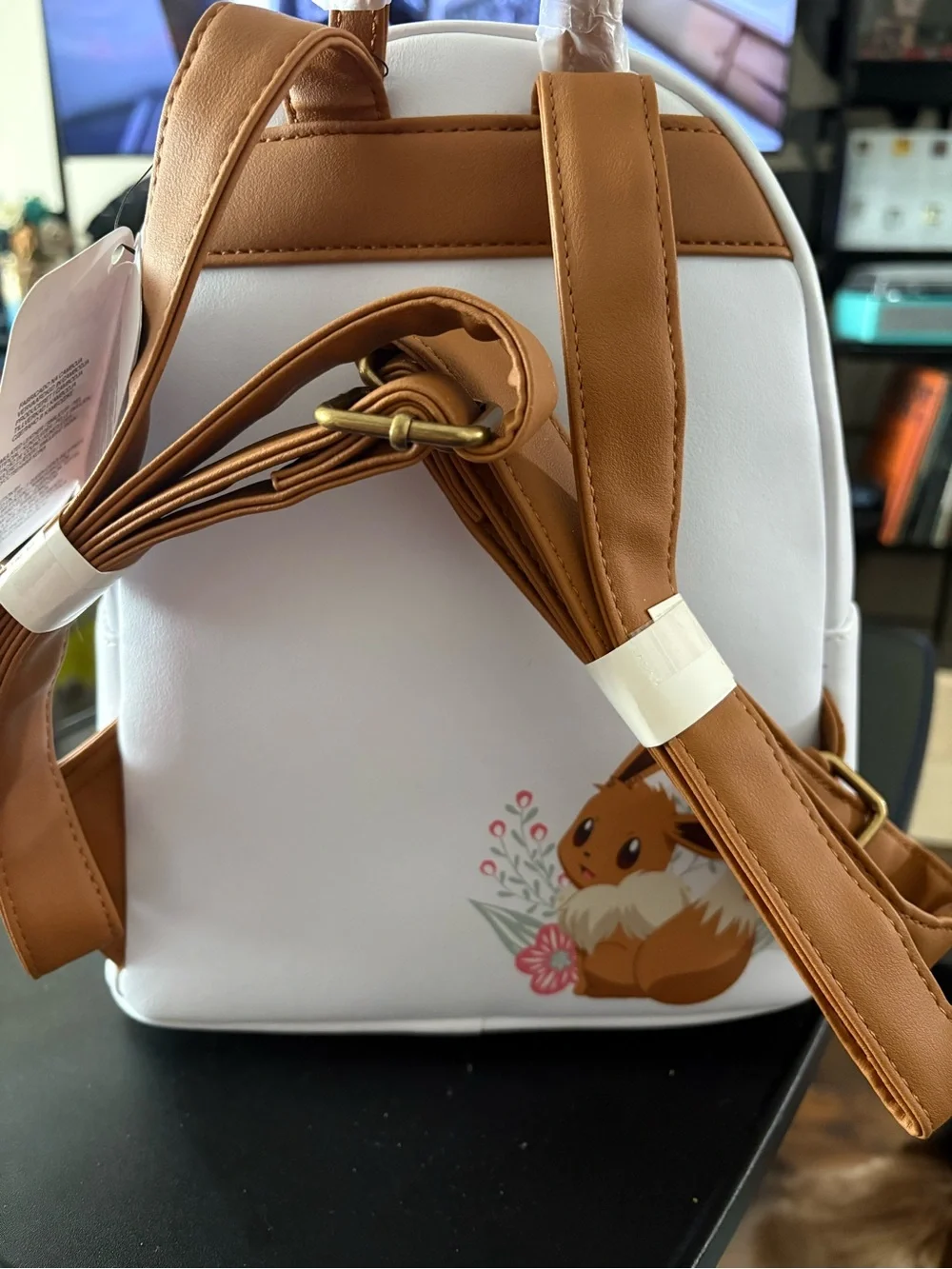 Loungefly White Floral Eevee Kids Mini Backpack